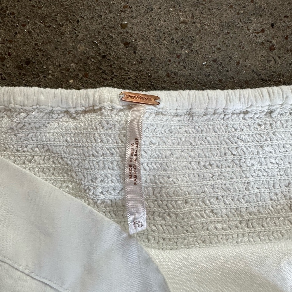 NWT Free People Cropped Ashley Tank White Size Extra Large - Picture 8 of 12